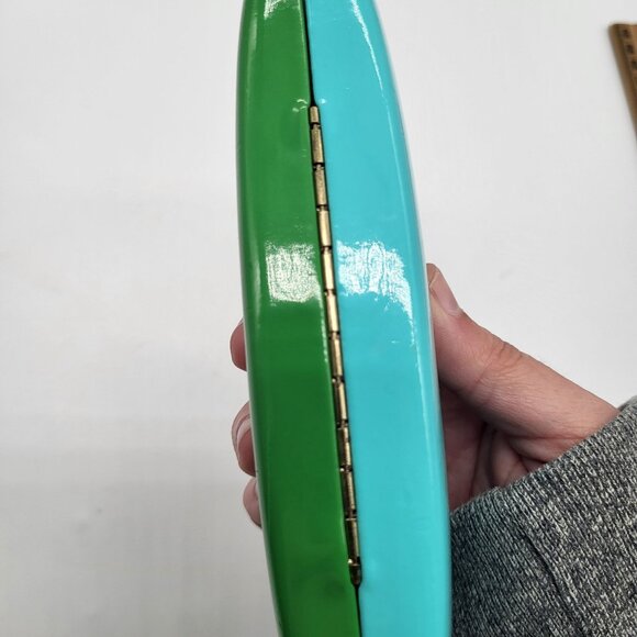 Kate Spade New York Eye Glass Case Sunglasses Turquoise and Green Hard Shell - Picture 4 of 9